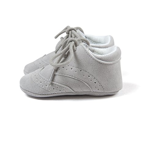 Zapatos sneakers para bebés, de cuero sintético gris Talla:12-18 meses