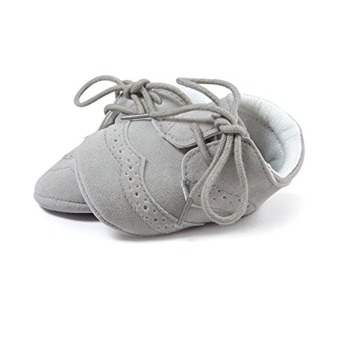 Zapatos sneakers para bebés, de cuero sintético gris Talla:12-18 meses