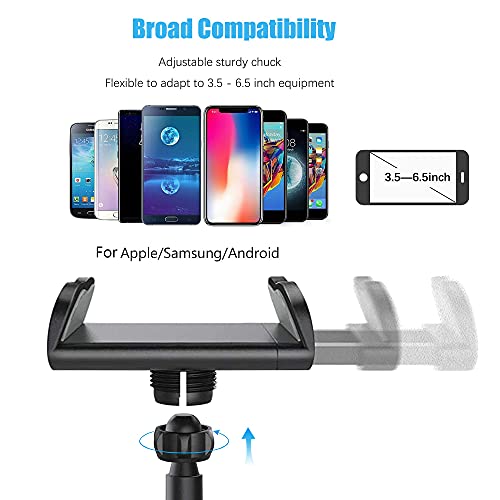 Zoeley Soporte Móvil Teléfono, Soporte Flexible con Brazo de Cuello de Cisne Universal Soporte para iPhone 12 Mini 12 Pro MAX 11 Pro XS MAX XR X 8 7 6S Plus, Samsung S10 S9 S8 S7，4-6.5 Pulgadas Móvil