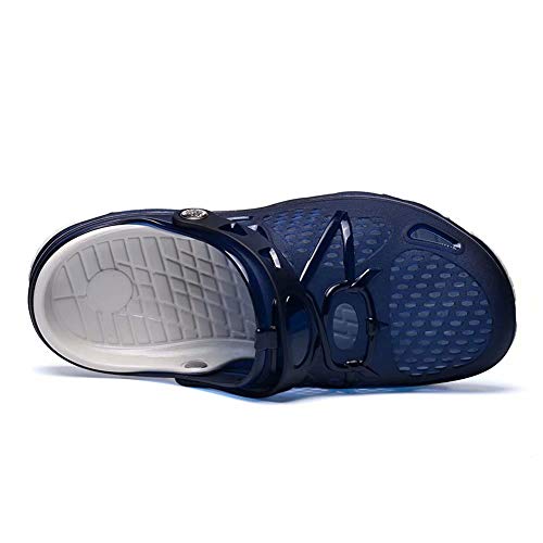 Zuecos Hombre Playa Piscina Sanitarios Enfermera Goma Verano Zapatillas de Trabajo Sandalias Negro Azul Amarillo 40-45 Azul 44