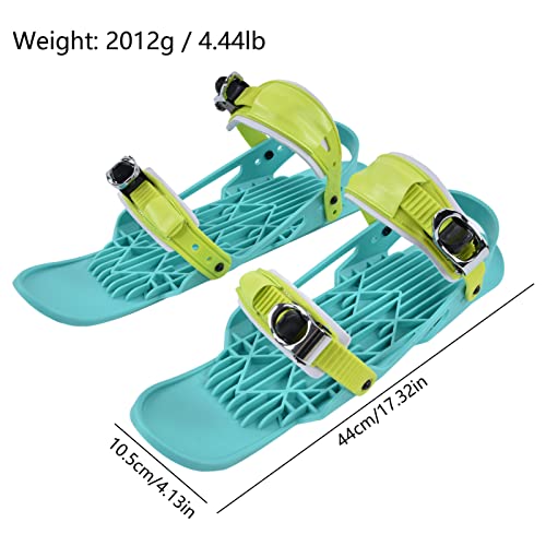 Zwinner Patines de Esquí Cortos, Mini Snow Skate Snowboard, Esquí de Nieve Ajustable Portátil con Bolsas para Raquetas de Nieve para Adultos, Adolescentes, Mujeres, Hombres, Snowblades Skiboards