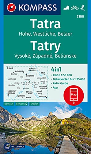 2100 Hohe Tatra 1: 50.000: Wandelkaart 1:50 000