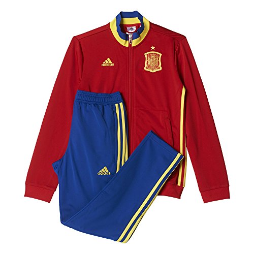 adidas Federación Española de Fútbol Pes Suit Y 2016 - Traje de chándal para niños, color rojo / amarillo / azul, talla 164