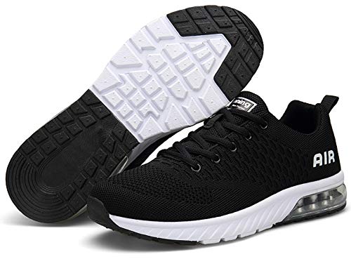 Aire Zapatillas Fitness Hombre Zapatos Deportivos para Casual Correr Transpirables Gimnasio Sneakers Ser 1 Negro 44 EU