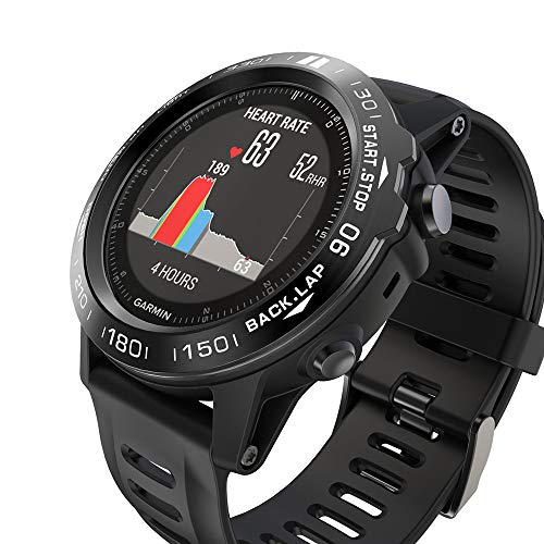 AISPORTS Anillo de Bisel Compatible con Garmin Fenix 3/Fenix 3 HR Cubierta Adhesiva de Bucle de Bisel Antiarañazos Cubierta Protectora de Bisel Metal de Acero Inoxidable para Garmin Fenix 3/Fenix 3 HR