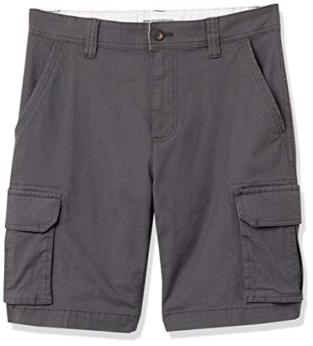 Amazon Essentials Lightweight Ripstop Stretch Cargo Short Pantalones Cortos, Gris Oscuro, 29W