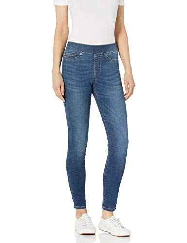 Amazon Essentials Pull-on Jegging Vaqueros, Azul Medio, 46 Largo