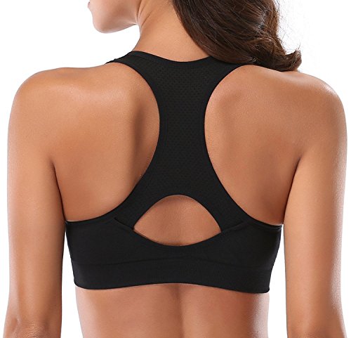 ANGOOL Sujetador deportivo, Mujer Yoga Sport-BH Run Bra D06-2-L