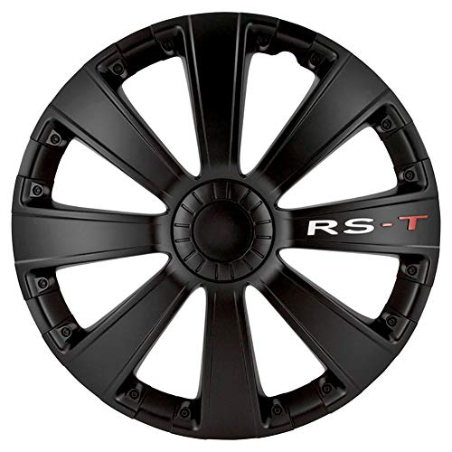 AUTOSTYLE RST Black Juego de 4 Tapacubos RS-T 14 Pulgadas Negro