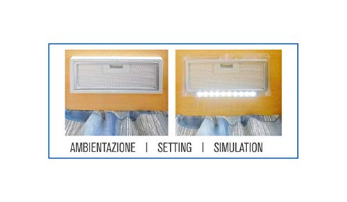 AVDISTRIBUTION Campana extractora para caravana – Lux – Disponible en versión con o sin luces LED (kit de campana extractora de 12 V con luz LED)