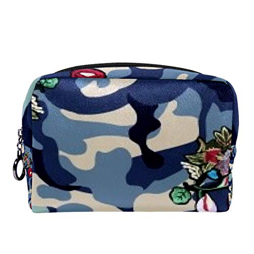 Bolsa de maquillaje trapezoidal para coche, bolsa de aseo para mujer, cuidado de la piel, práctica bolsa con cremallera