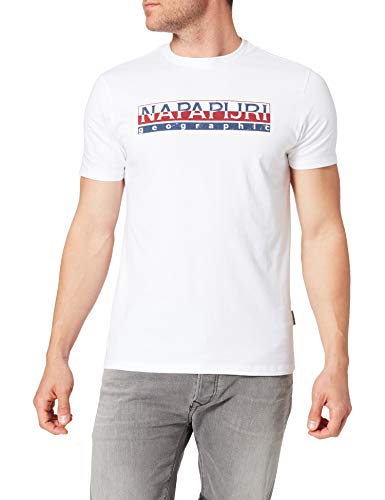 Camiseta Napapijri SERIS para hombre, blanco brillante, M