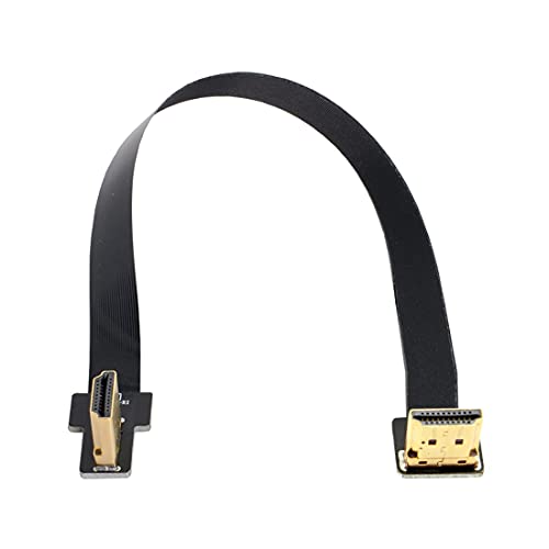 ChenYang CY tipo A HDMI macho en ángulo hacia arriba de 90 grados a HDMI macho en ángulo recto 90 grados HDTV FPC cable plano 50 cm para FPV HDTV multicopter fotografía aérea