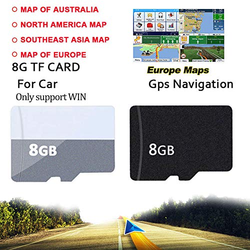 Chnrong Tarjeta de mapa GPS de 8 Gb SD de mapa de Europa para mapa de navegación GPS