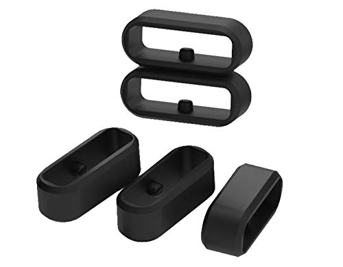 Chofit Lote de 5 anillos seguros de repuesto compatibles con Garmin Vivoactive 3 Music & Vivoactive 3/Venu/Vivomove 3 silicona conector de sujeción para anillos de sujeción seguridad, color negro