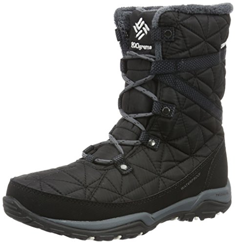 Columbia Loveland Mid Omni-Heat Waterproof, Botas de Nieve para Mujer, Negro (Black/ Sea Salt), 37 EU