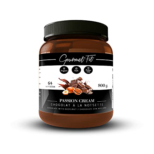 Crema de Cacao y Avellanas Hiperproteica sin Azucares ni grasas saturadas - Sin aceite de palma - formato 800GR Increíble Sabor (Avellanas)