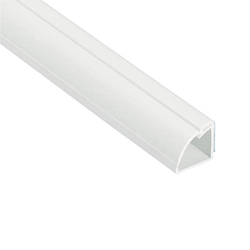 D-Line 1M22QSW Cable Trunking | Alternativa de molduras de piso popular | 1 metro de longitud - Blanco