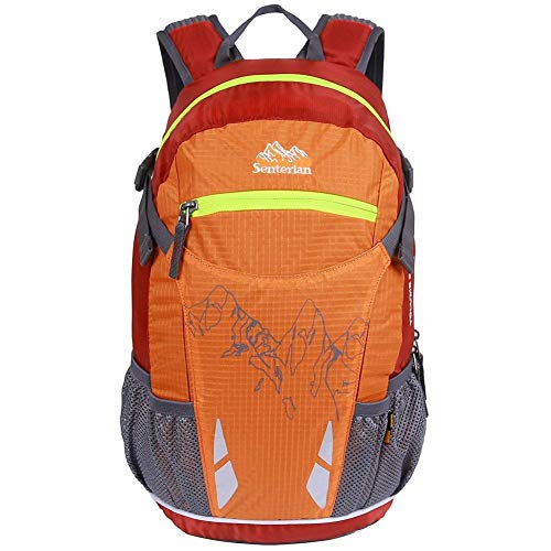 EGOGO 20L Impermeable Mochila de Senderismo/Morral Que acampa/Mochila Viaje/Mochila Bicicleta/Mochila con la Cubierta Impermeable al Aire Libre Escalada Mochila para la Escuela S2321 (Naranja)