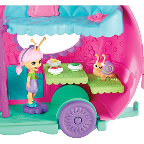 Enchantimals GCT42 Slow-Mo Camper Vehicle Playset With Saxon Snail Doll