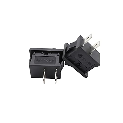 fbapayipa 15 pcs AC 6 A/250 V 10 A/125 V 2 Solder Lug SPST ON/OFF Mini Boat Rocker Switch para el coche auto barco Ronda Rocker 2Pin Toggle Interruptor SPST Snap