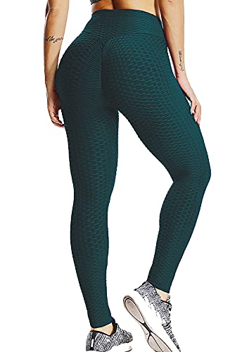 FITTOO Leggings Push Up Mujer Mallas Pantalones Deportivos Alta Cintura Elásticos Yoga Fitness  Verde M