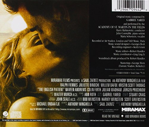 Gabriel Yared: The English Patient: film score