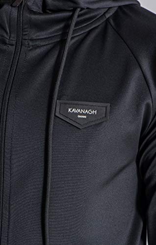 Gianni Kavanagh Black Core Elastic Hoodie Jacket Sudadera con Capucha, Negro, S para Hombre