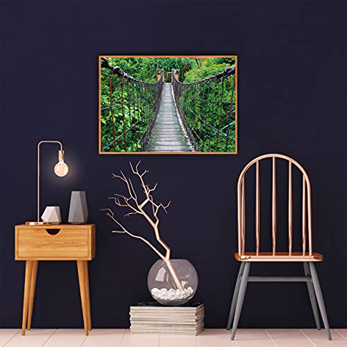 GREAT ART set de 2 carteles | Din A2 - 42 x 59,4 cm | Green Paradise | Paraíso verde Puente colgante selva Vides Viñedo naturaleza paisaje Uvas | Photo Imagen de Pared Póster Papel