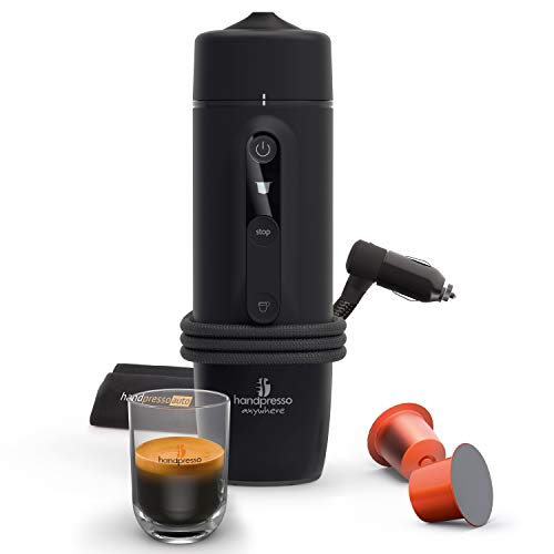 Handpresso Auto Capsule 21020 - Cafetera de expreso, automática, portátil, para cápsulas Nespresso, para coche (12 V/24 V)