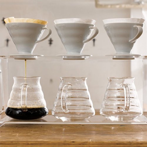 Hario VDC01W - Cafetera Dripper V60, de cerámica, 1 taza, color blanco