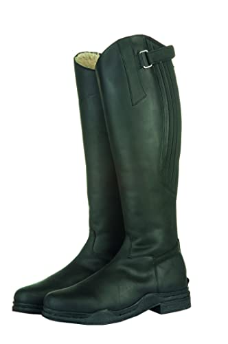 HKM 3993 Country Arctic - Botas de equitación con forro, unisex, talla 37, color negro