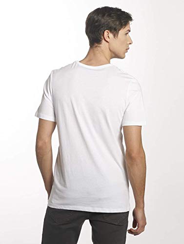 Jack & Jones Jacbasic Crew Neck tee SS 2 Pack Camiseta, Blanco (White White), Medium (Pack de 2) para Hombre