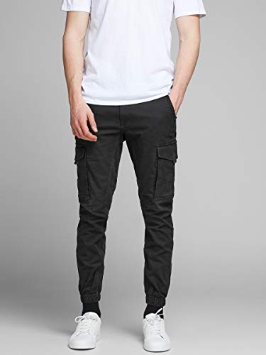 Jack & Jones Jjipaul Jjflake AKM 542 Black Noos Pantalones, Negro, 30W / 32L para Hombre