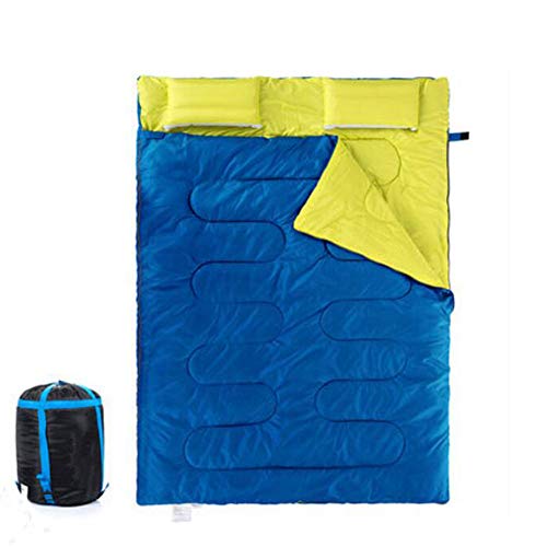 Jcnfa-saco de dormir Doble Al Aire Libre Almohada Inflable Otoño E Invierno Tienda De Campaña, 2.4kg. (Color : C, Tamaño : 215 * 145cm)