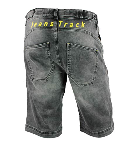 Jeanstrack Heras Jeans Pantalon Corto de Mountain Bike, Unisex Adulto, Grey, XL