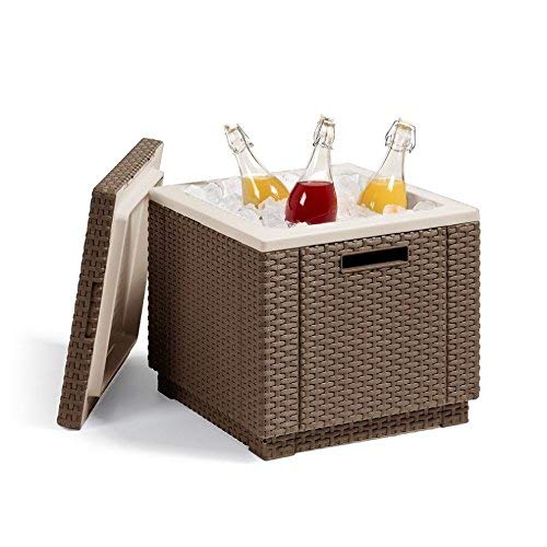 Keter Ice Cube Mesa Nevera para jardín, Beige