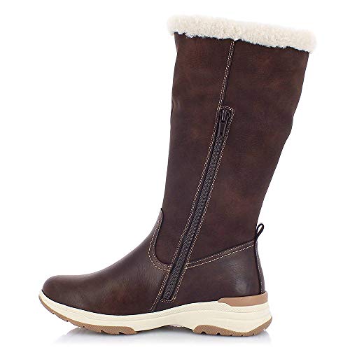 KIMBERFEEL Akutan, Botas para Nieve para Mujer, marrón, 37 EU