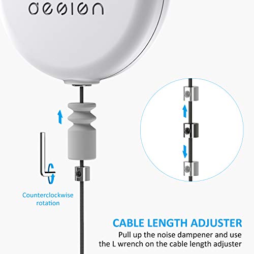 KIWI design Gestión de Cable VR, 6 Packs Sistema de Suspensión VR para HTC Vive/Pro/Oculus Rift/Oculus Rift S/Sony Playstation VR/Microsoft MR/Samsung Odyssey Accessori VR(Blanca)