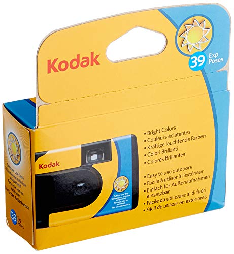 Kodak SUC Daylight 39 800ISO - Cámara analógica desechable, Color Amarillo y Azul