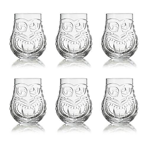 Libbey Vaso Tiki Split – 470 ml / 47 cl - 6 Unidades - Resistente al lavado en lavavajillas - Diseño alegre