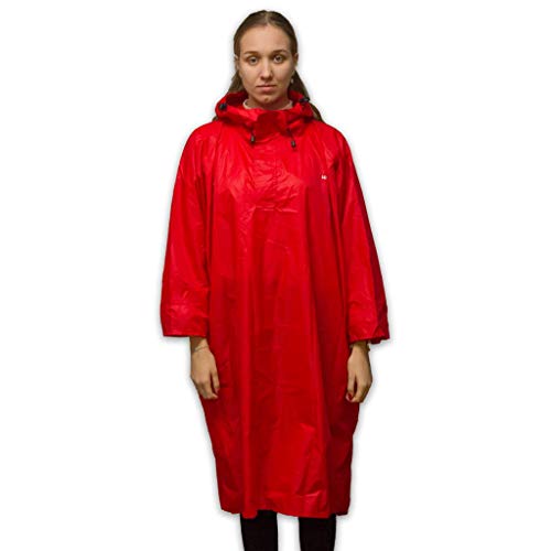 LOWLAND OUTDOOR Chubasquero impermeable (columna de agua de 7000 mm), color rojo, XL