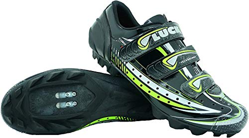 LUCK Zapatilla de Ciclismo Master, con Suela de Carbono y Triple Tira de Velcro para una sujeción (48 EU)