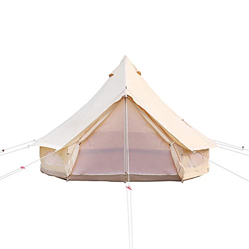 Massage-AED Carpa para Camping Pirámide Ronda de Bell Tienda de campaña Tela de toldo con Cremallera Yurt groundsheet para la Familia Acampar al Aire Libre