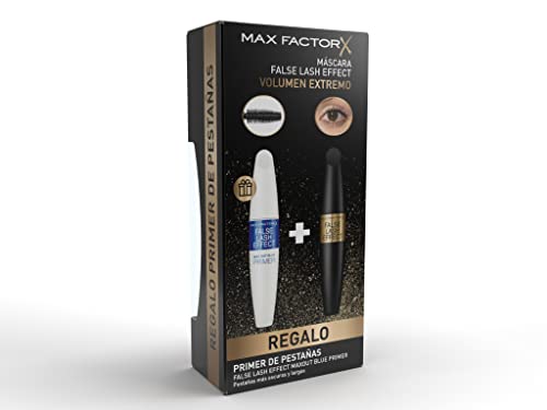 Max Factor Set de Ojos - False Lash Effect Máscara de pestañas, Tono Black + False Lash Effect Out Blue Primer de pestañas