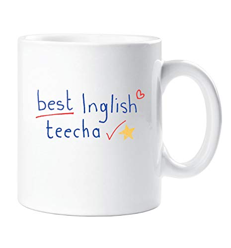 MEJOR INGLISH teecha TAZA MEJOR Inglés profesor Taza Profesor Regalo Agradecimiento Maestro Artículo de Navidad Humor Divertido