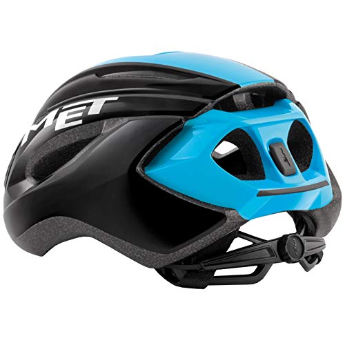 MET Casco Strale L(58-62), Adultos Unisex, Multicolor (Negro Azul), 58-92