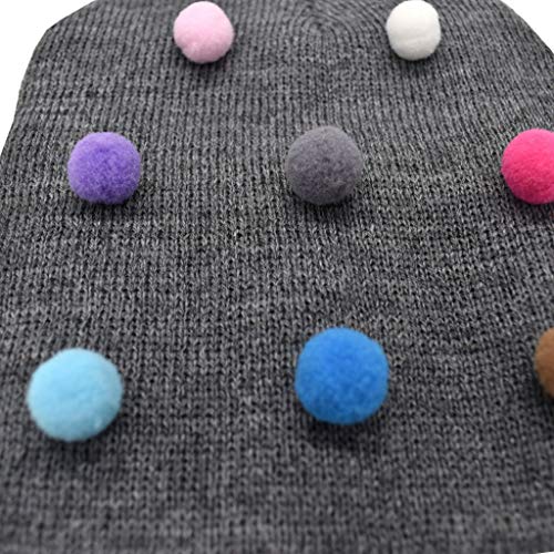 MINGCHE Gorro de invierno cálido para niños de 3 a 15 años, gorro de punto grueso para invierno, G, Talla Unica