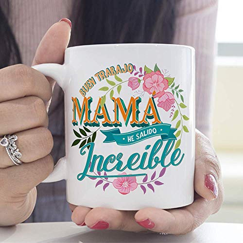 MUGFFINS Tazas para Mamá –"Buen trabajo Mamá" (Modelo 1) – Regalos para el día de la Madre/Desayunos originales