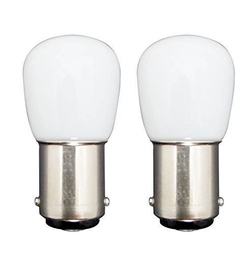 MZMing [2 Pack Bombilla LED B15 1.5W en Lugar de 15W 6000K Lámpara Halógena Blanca 120lm Temperatura Baja No Ajustable para Refrigerador/Máquina de Coser